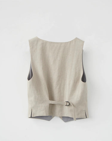 Linen Vest | Nature
