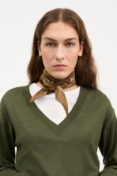 Pippa Scarf | Khaki Paisley