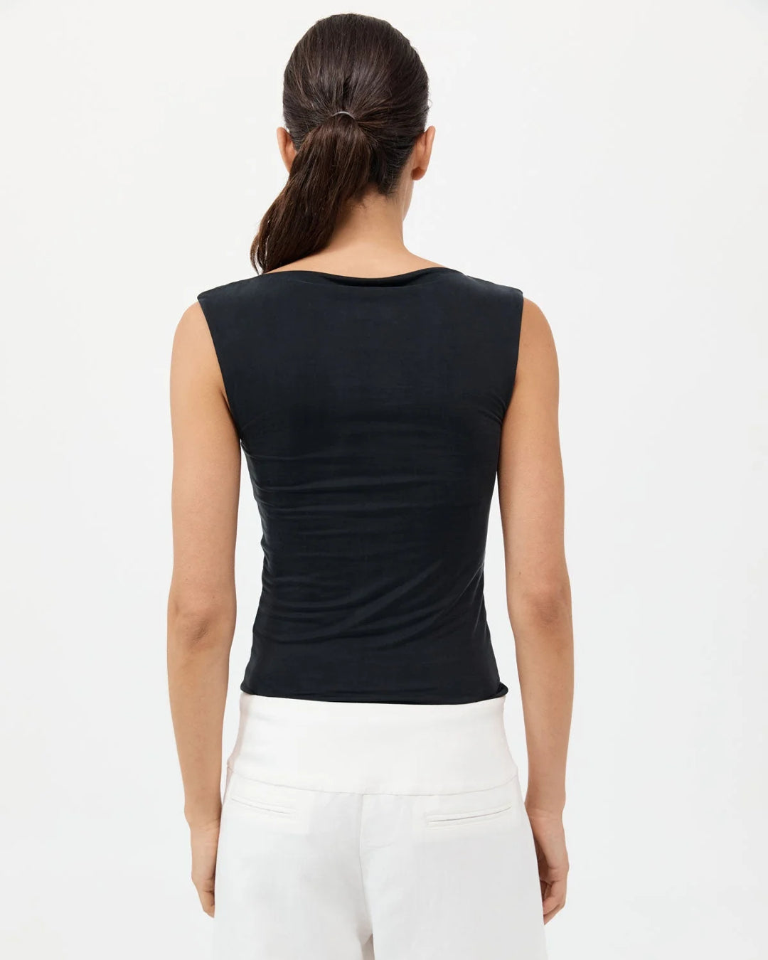 Cupro Jersey Top | Black