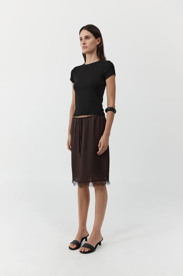 Fine Lace Skirt  | Bark