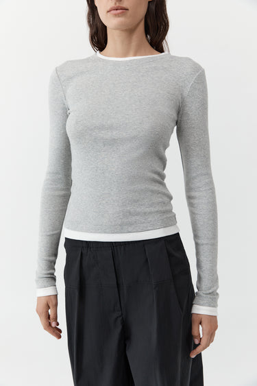 Organic Cotton Layered Long Sleeve Top
