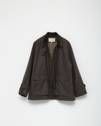 Oilskin Mac Jacket | Dark Brown