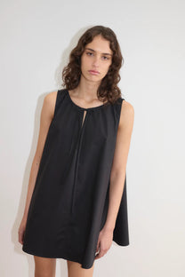 Drawcord Dress | Black