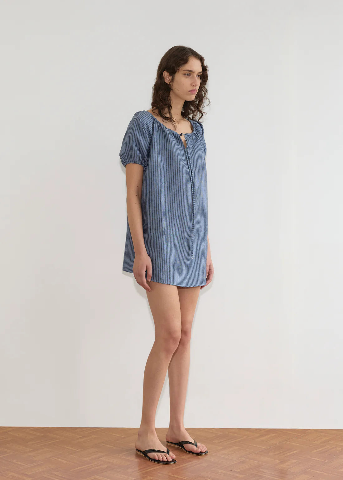 Smock Dress | Azure Stripe