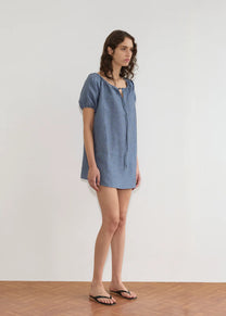 Smock Dress | Azure Stripe