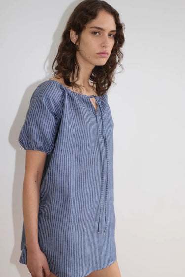 Smock Dress | Azure Stripe