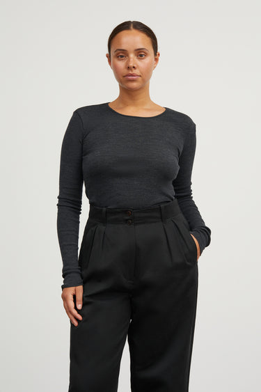Amy Blouse | Dark Grey Melange