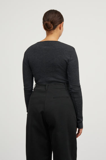 Amy Blouse | Dark Grey Melange