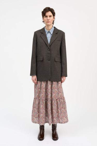 Joan Blazer | Brown/Black Pinstripe