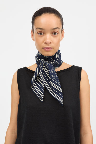 Skall Classic Scarf | Dark Navy 90x90