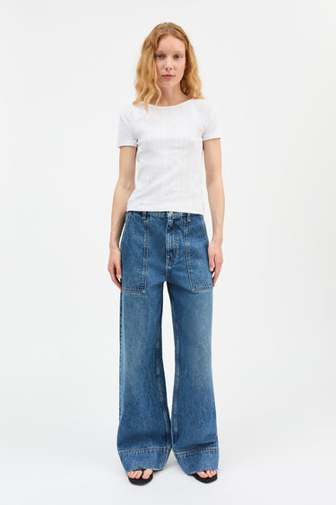Anna Cap Sleeve Tee | White