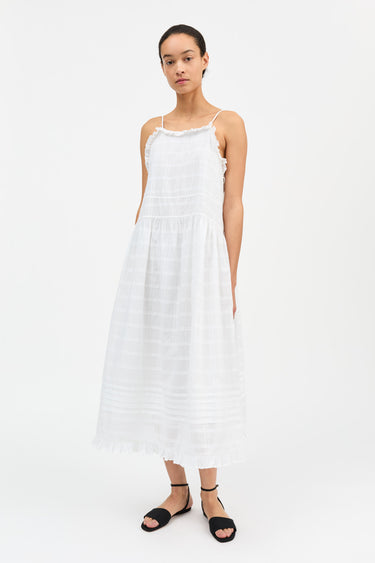 Fiore Strap Dress | Optic White
