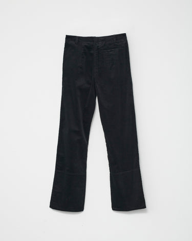 Corduroy Box Trousers | Black