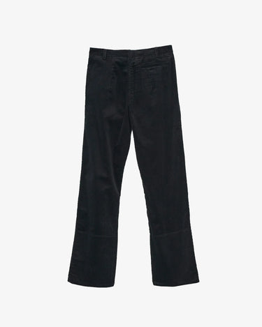 Corduroy Box Trousers in Black