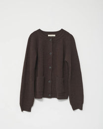 Shetland Wool Cardigan | Brown