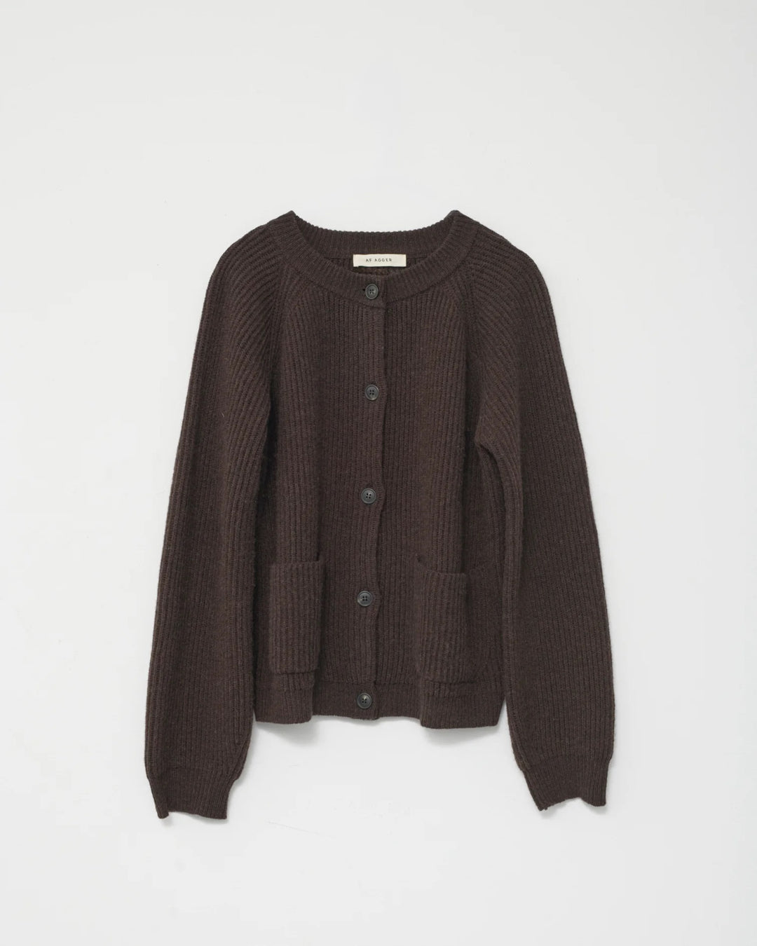 Shetland Wool Cardigan | Brown