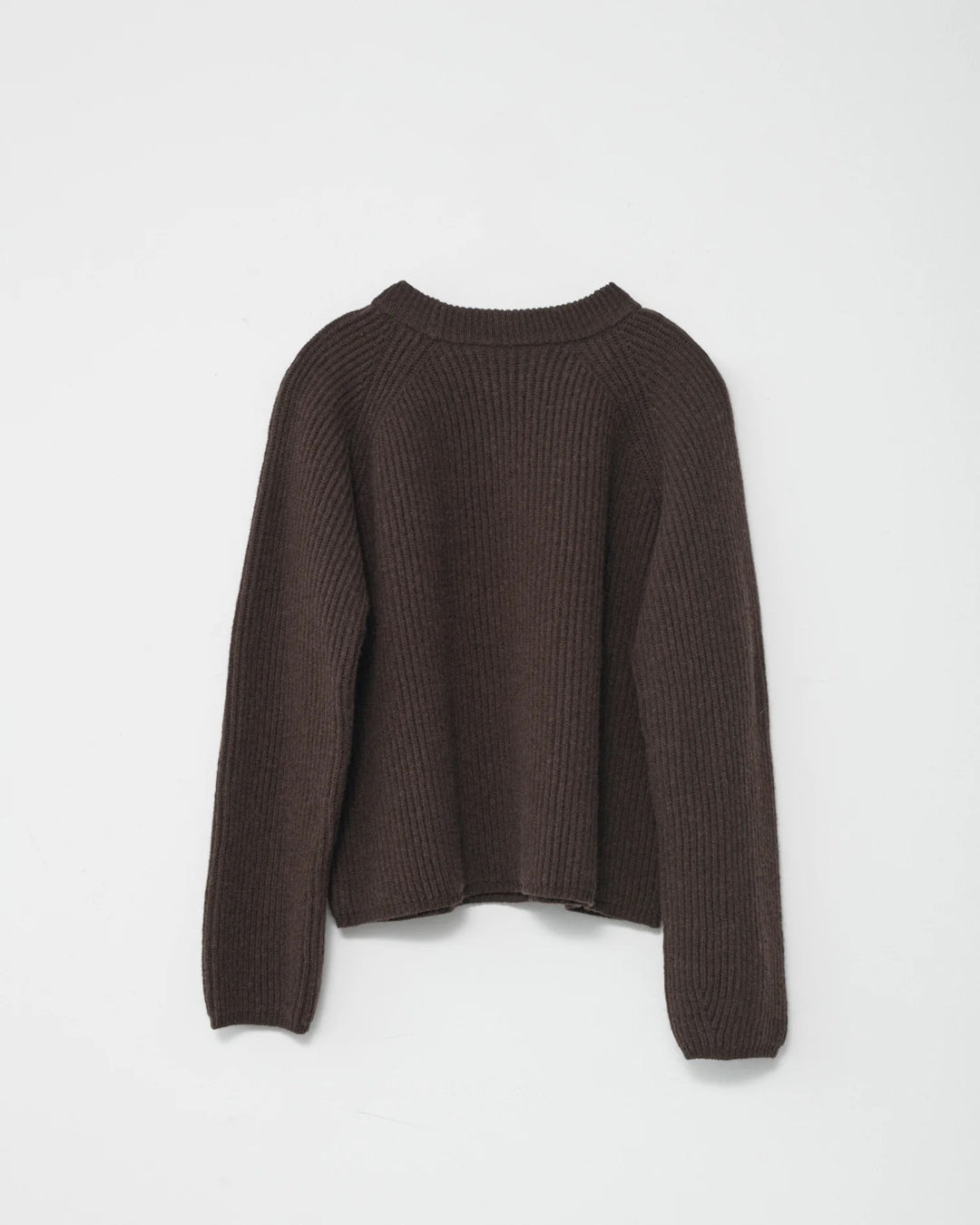 Shetland Wool Cardigan | Brown
