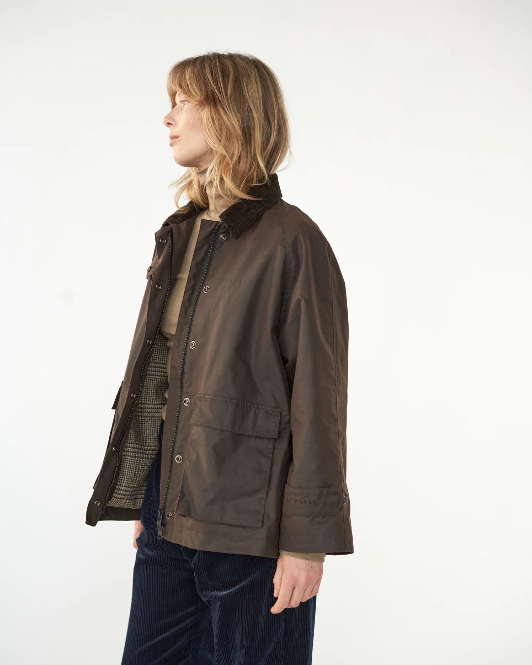 Oilskin Mac Jacket | Dark Brown