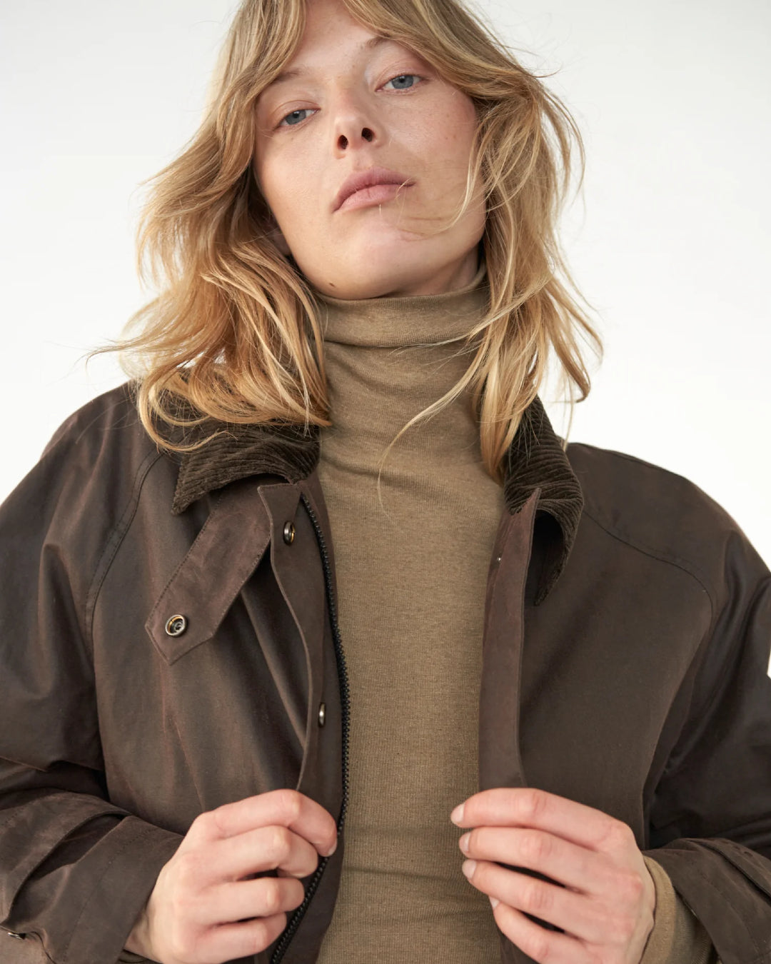 Oilskin Mac Jacket | Dark Brown