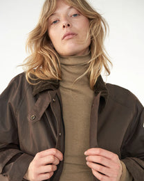 Oilskin Mac Jacket | Dark Brown