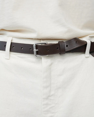 Narrow Tärnsjö Leather Belt | Brown