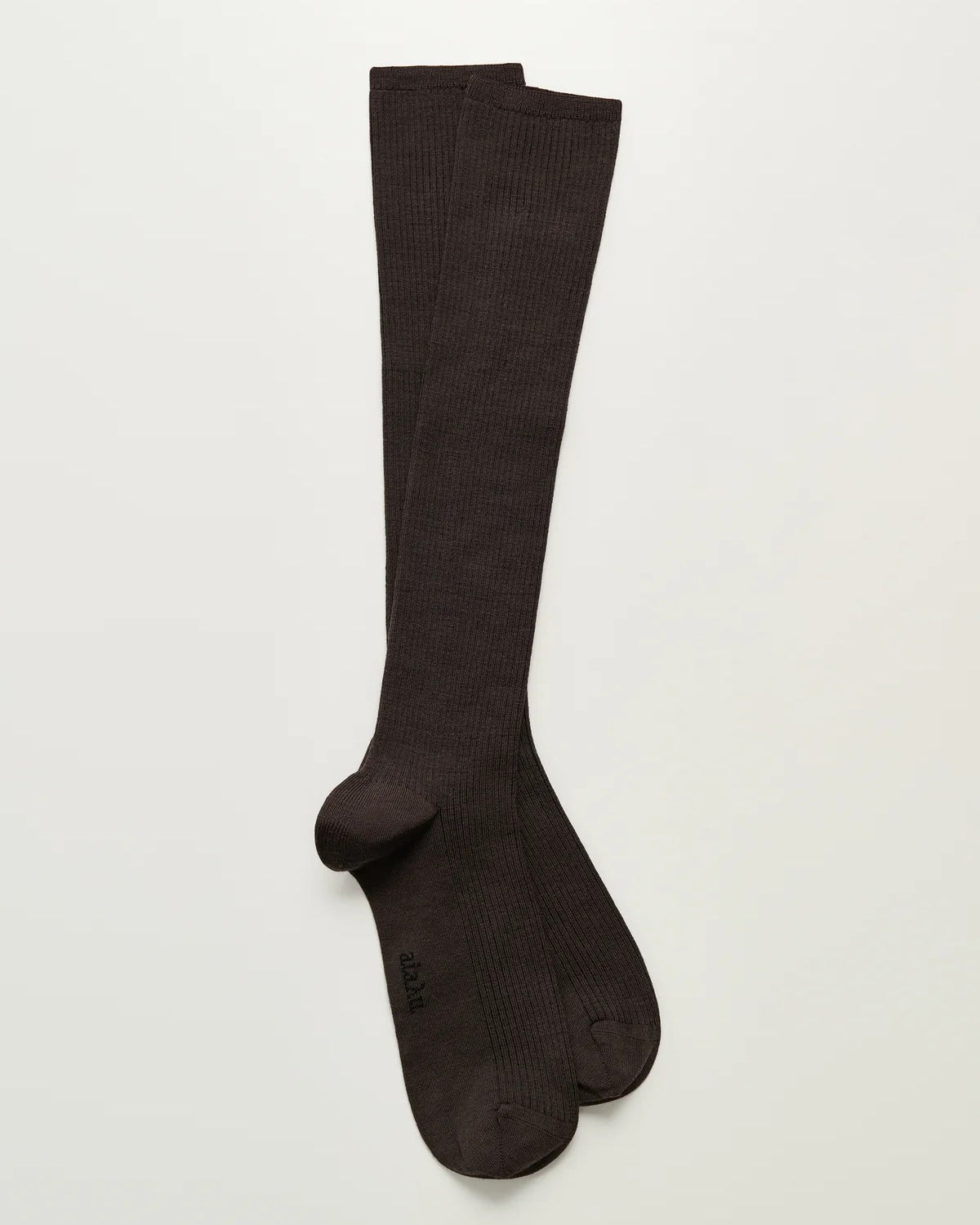 Wool Knee Socks | Brown