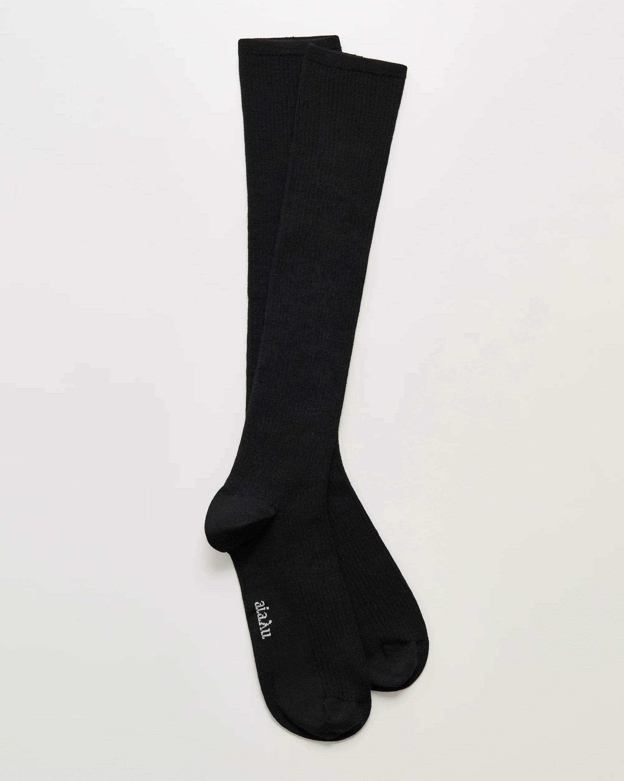 Wool Knee Socks | Black