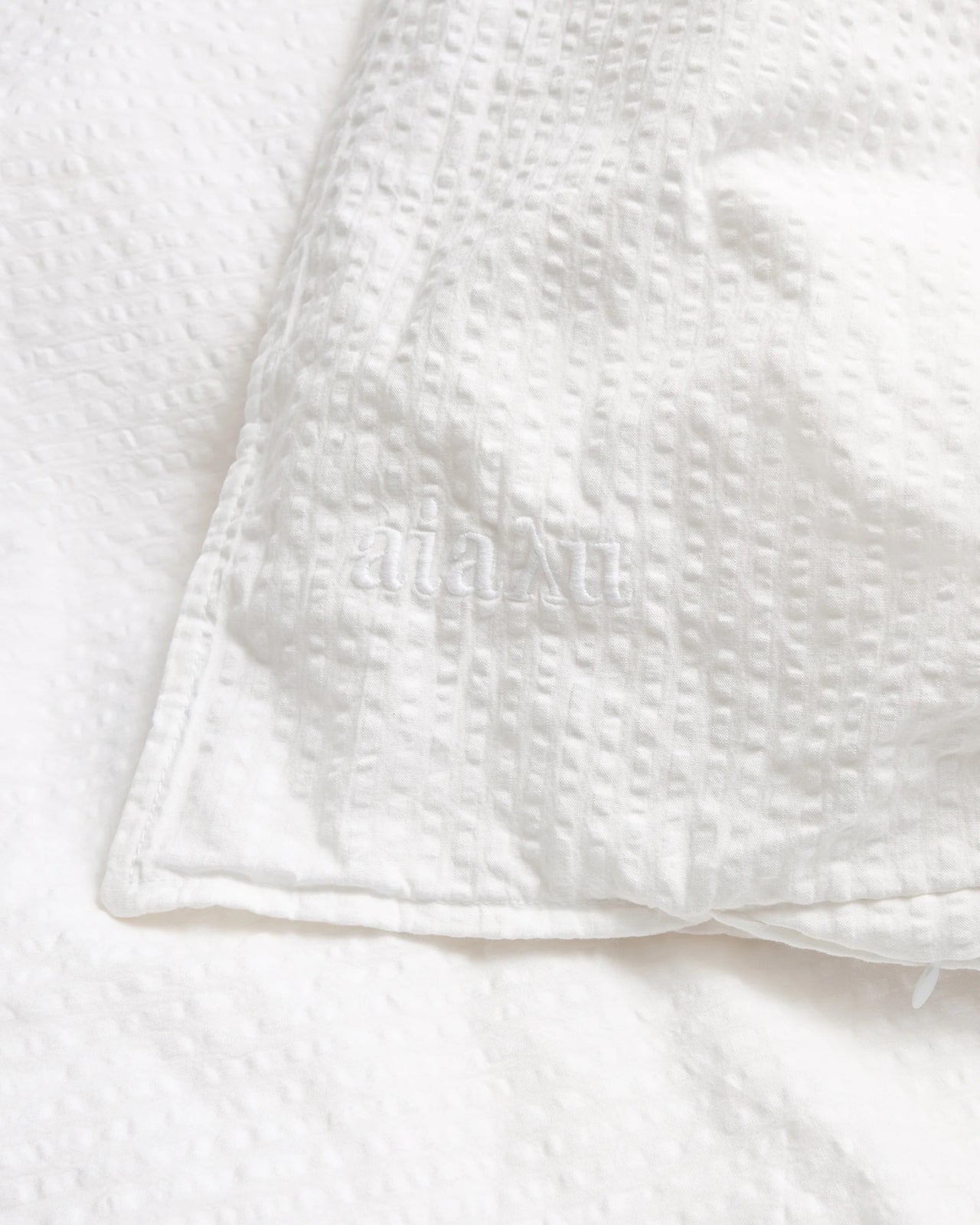 Duvet Set Seersucker | White