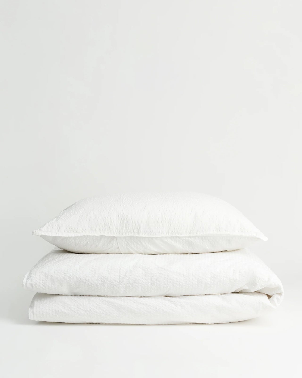 Duvet Set Seersucker | White