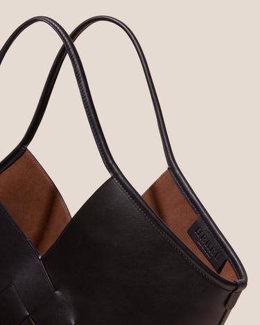 Coloma Leather Tote Bag | Black