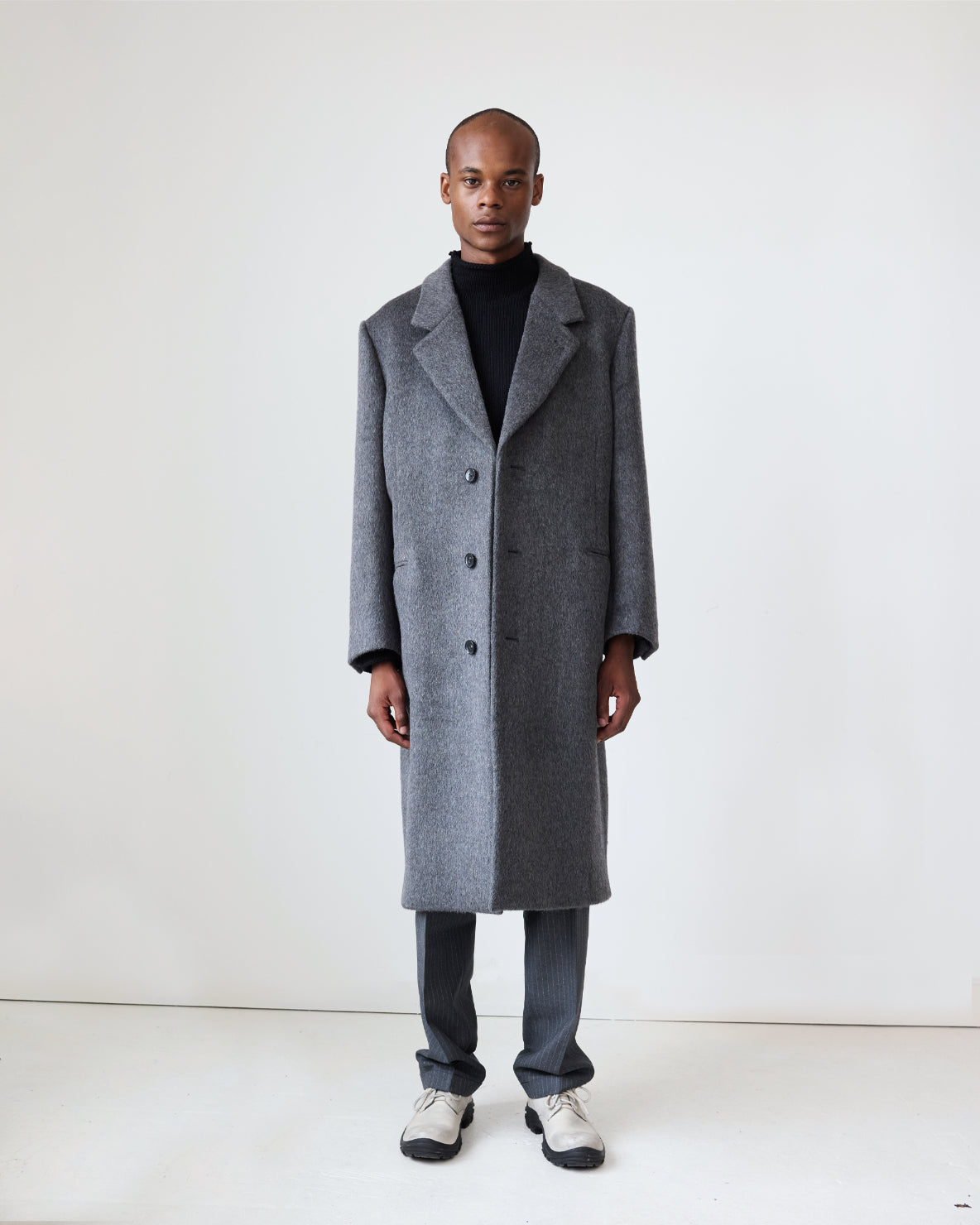 Hewitt Wool Coat | Silver Grey