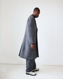 Hewitt Wool Coat | Silver Grey