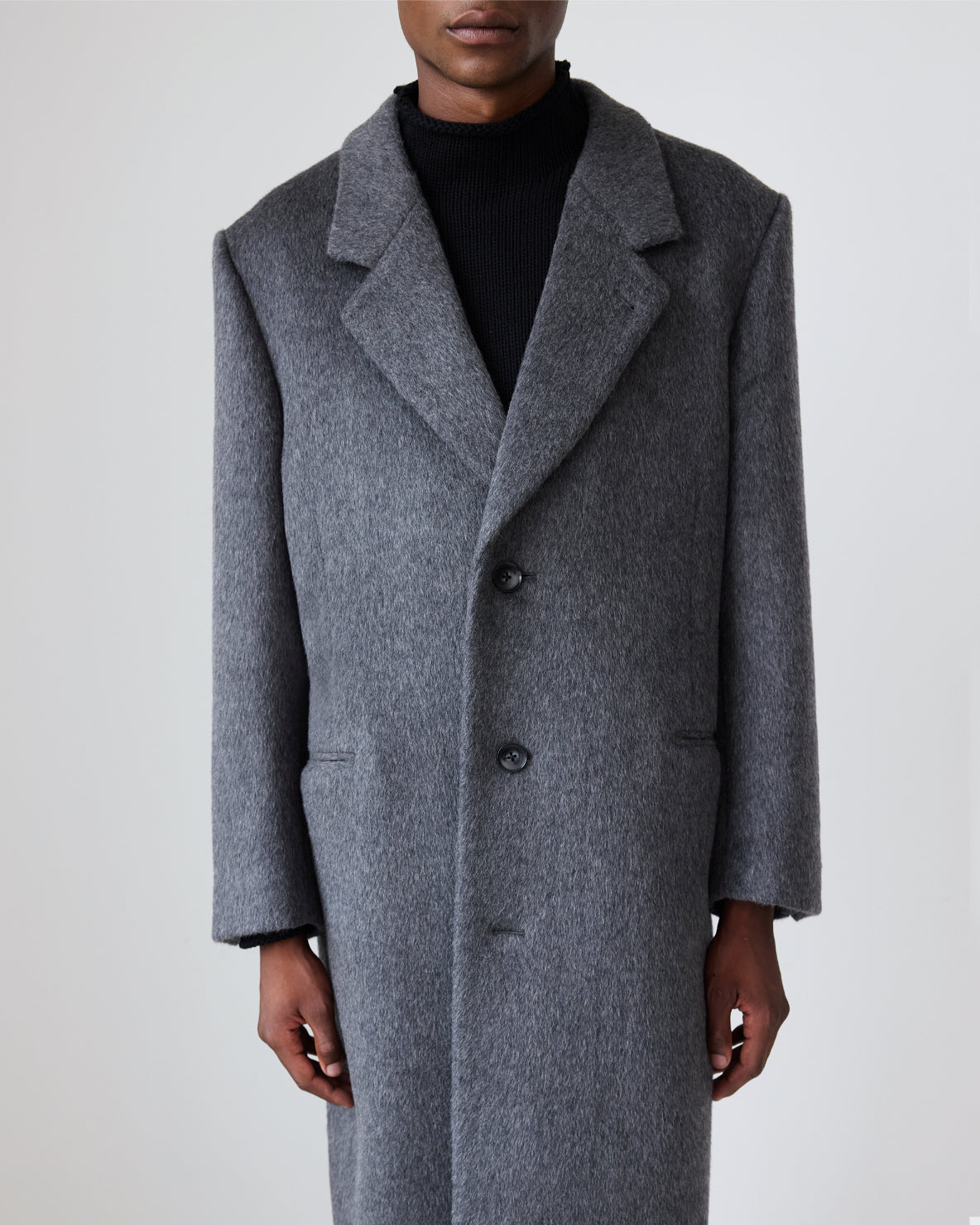 Hewitt Wool Coat | Silver Grey