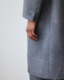 Hewitt Wool Coat | Silver Grey