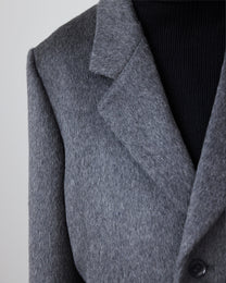 Hewitt Wool Coat | Silver Grey