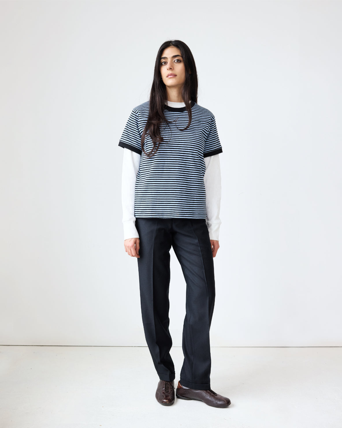 Football Tee | Black/Ice Stripe