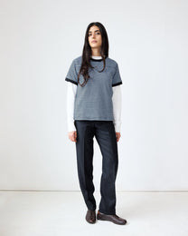 Football Tee | Black/Ice Stripe