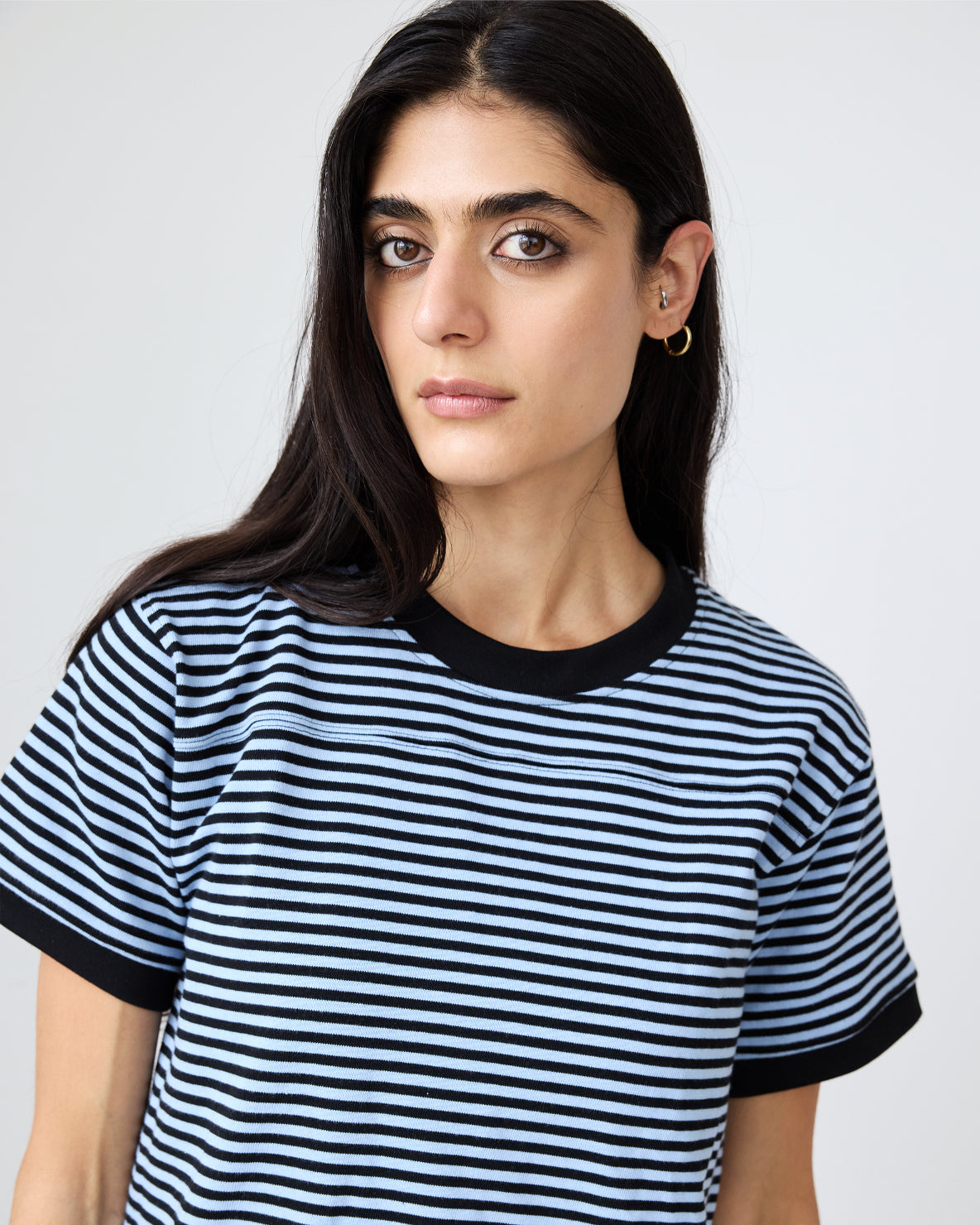 Football Tee | Black/Ice Stripe