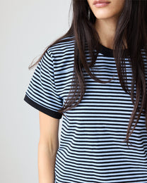 Football Tee | Black/Ice Stripe
