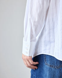 Business Shirt | White Tonal Stripe