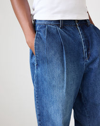 Washed Pleated Jean | Sawyer Wash