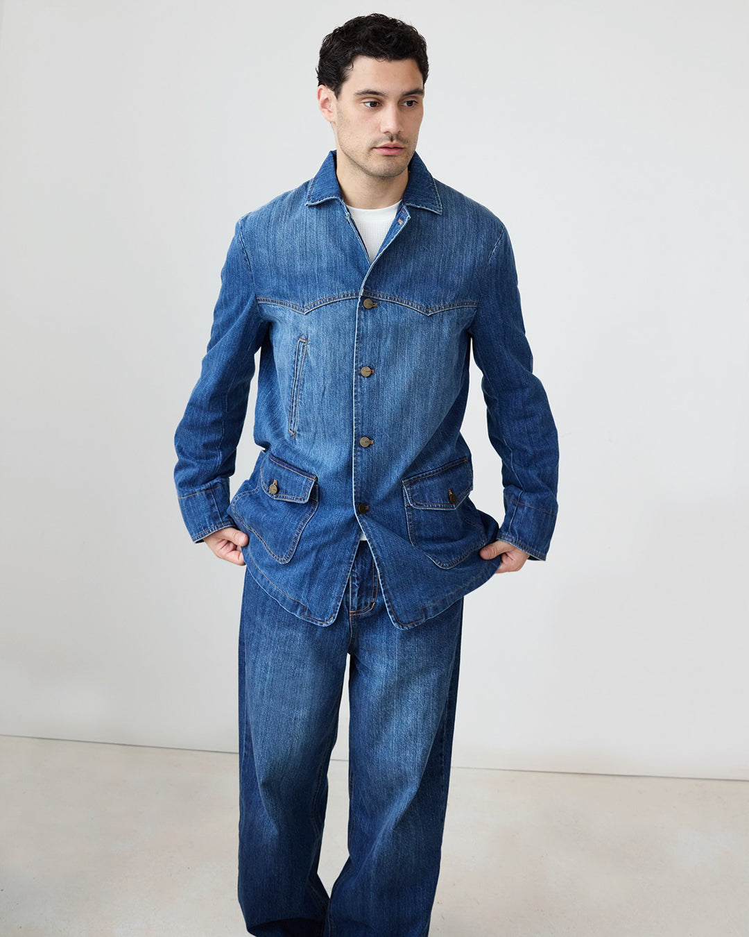 Denim Chicago Coat | Sawyer Wash