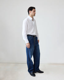 Business Shirt | White Tonal Stripe