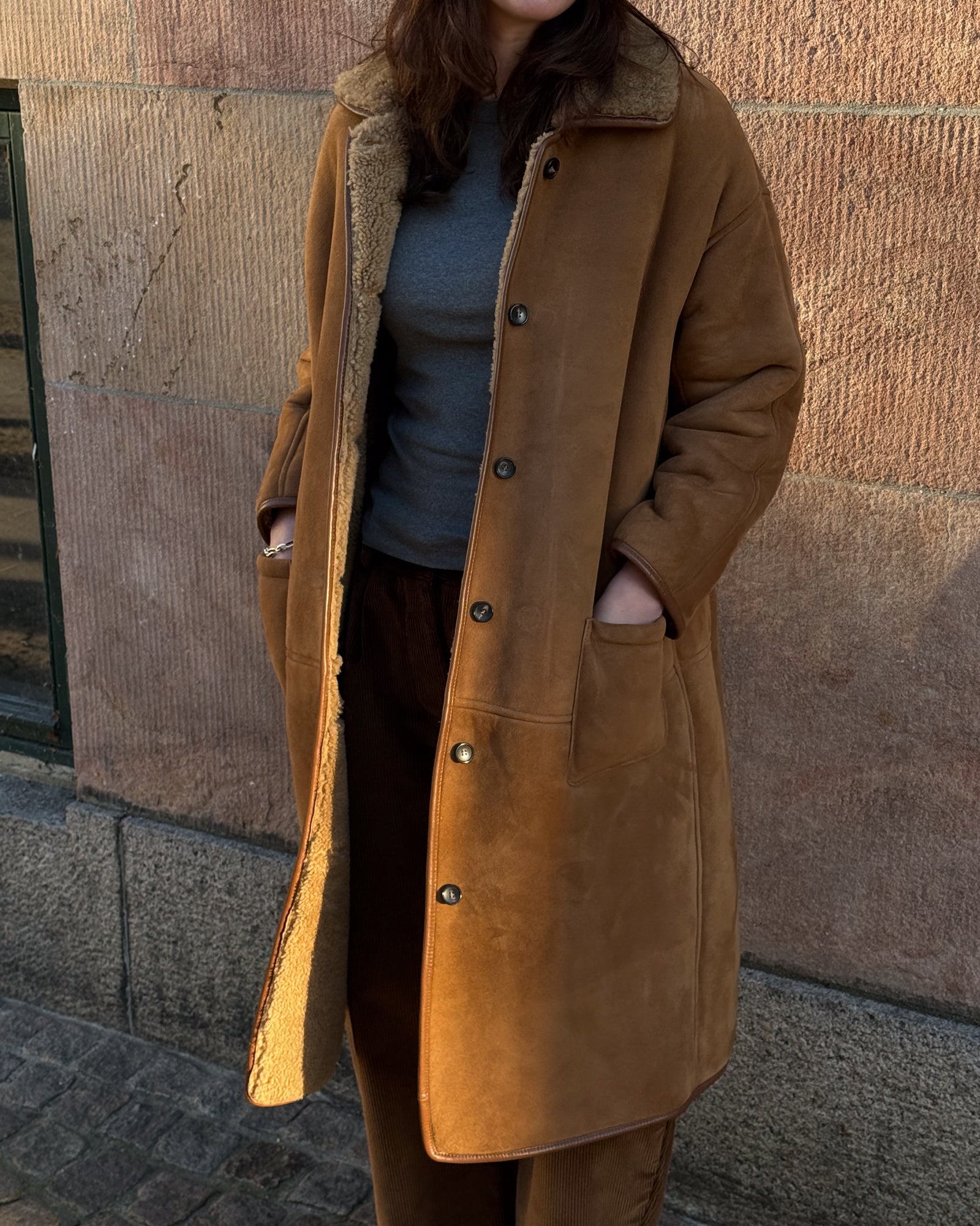 Suede Roo Coat | Tan