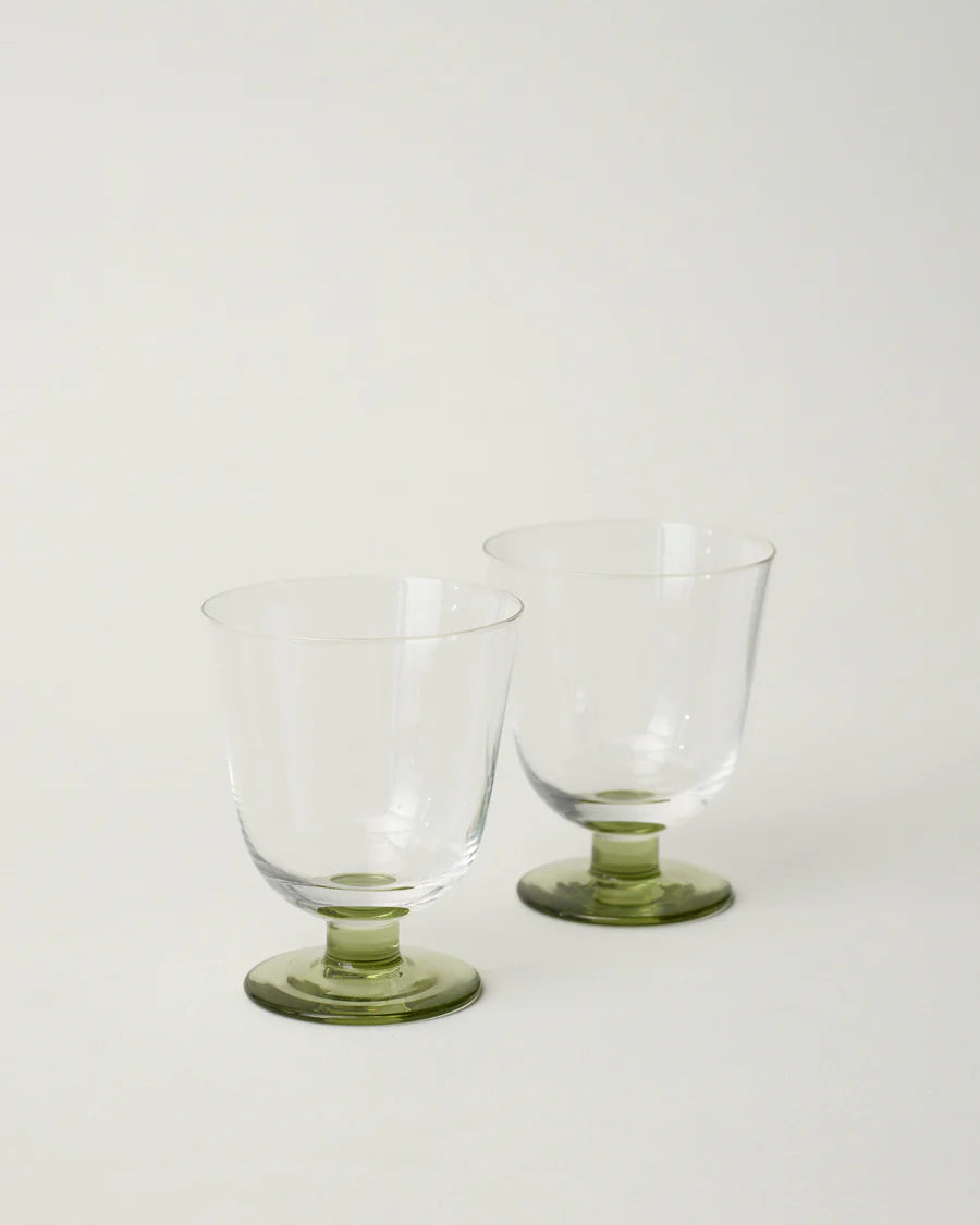 Concave Wine Glass | Moss Green | Box of 2