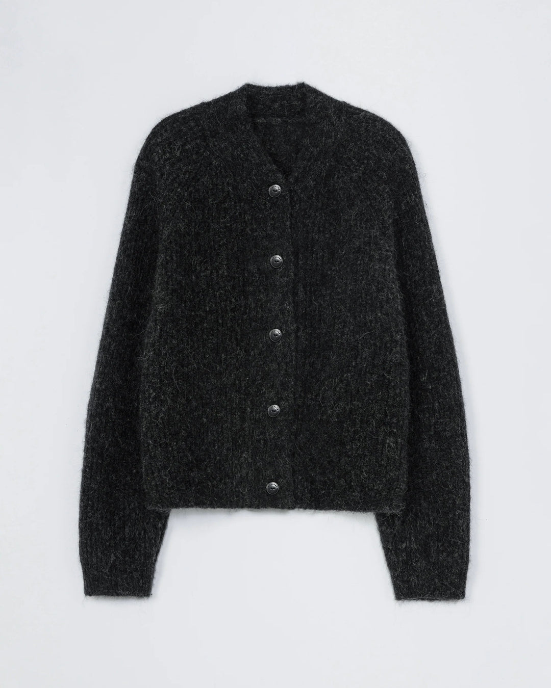 Baby Alpaca Cardigan | Anthracite