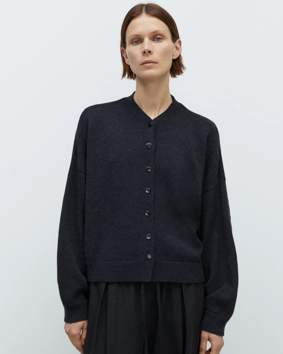 Merino Wool Cardigan | Anthracite