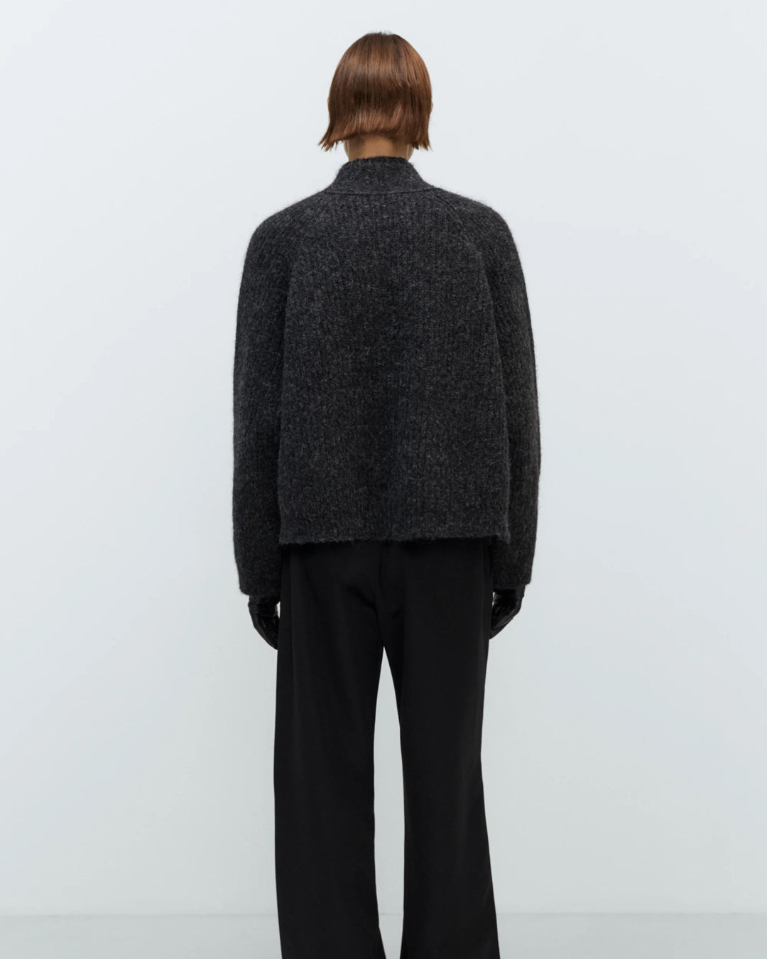 Baby Alpaca Cardigan | Anthracite