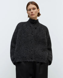 Baby Alpaca Cardigan | Anthracite