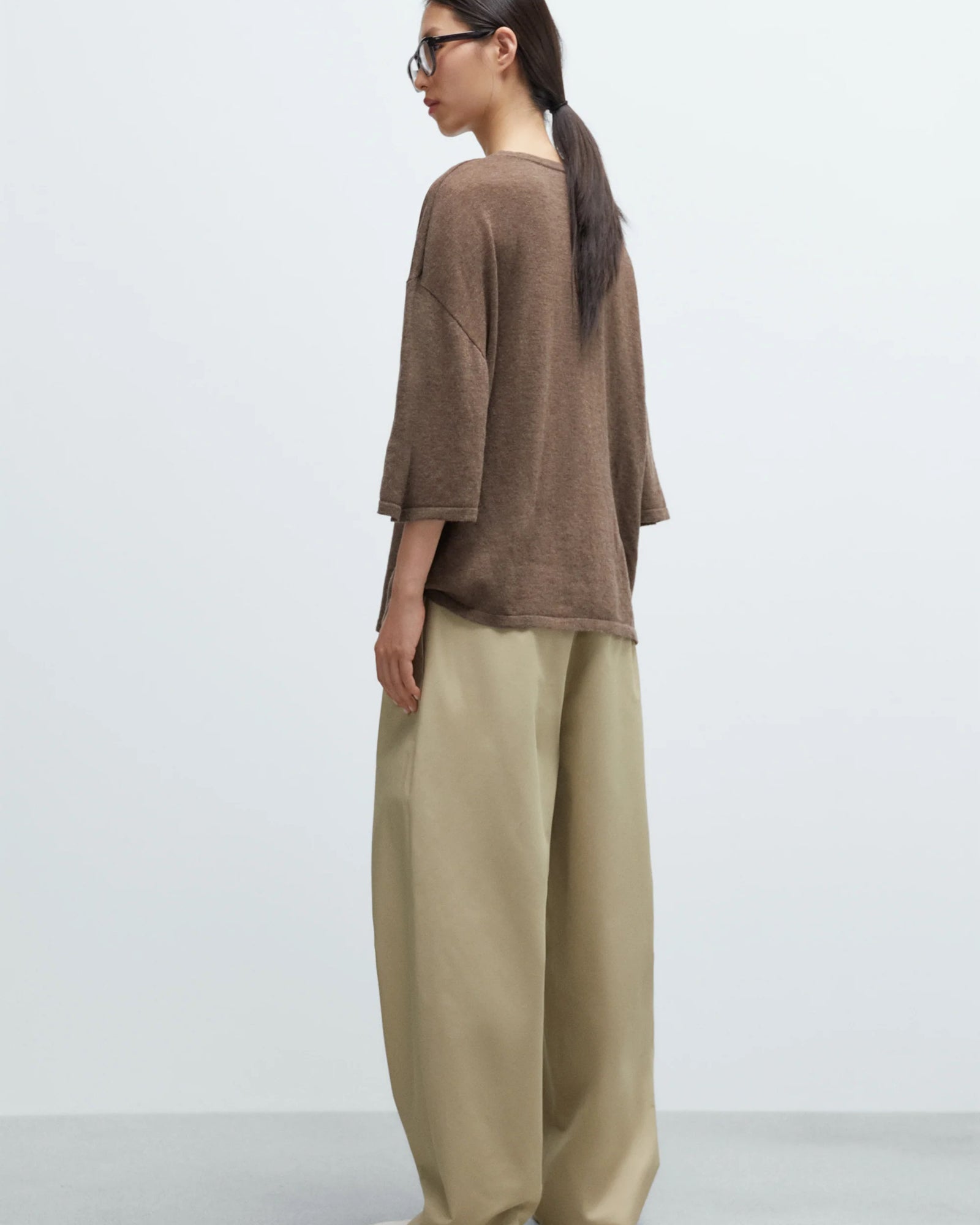 Merino Wool Oversized T-Shirt | Deep Taupe